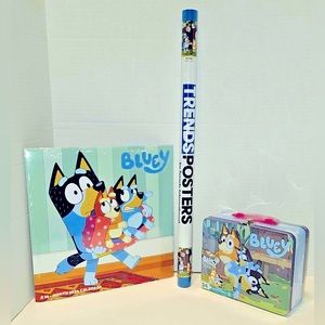 Bluey 16-Month Calendar With Poster & Lunch Box Puzzle